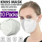 KN95 Mascaras Desechables Para La Cara Contra Bacterias Mascarillas 10 Pcs White
