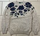 Vintage Northern Reflections Knit Sweater Mens MEDIUM Flowers