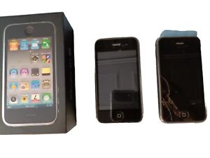 Apple iPhone 3G -8GB - Black +Apple 3G-16GB-Black+one Box for Parts sale as...