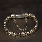 VTG Sterling Silver - MEXICO TAXCO 7mm Two-Tone Panther Chain 7