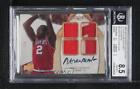 2007-08 Exquisite Collection Extra /3 Moses Malone BGS 8.5 Quad Patch Auto HOF
