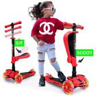 Hurtle ScootKid 3 Wheel Child Ride On Toy Scooter w/ LED Wheels, Red (Open Box)