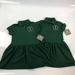 Dennis Uniform Saint Juliana School jersey polo dress girls size Y2XS