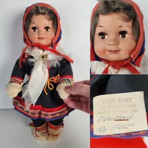 Vintage Finland Doll Lapin Nuket Rovaniemi Lapland Artic Souvenir Costume