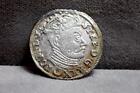 Poland 3 Groschen Silver Coin Stephan Bathory 1582 XF