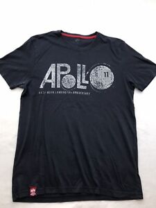 Alpha Industries USA Apollo 11 Short Sleeved T-Shirt Navy Blue Mens Size Large