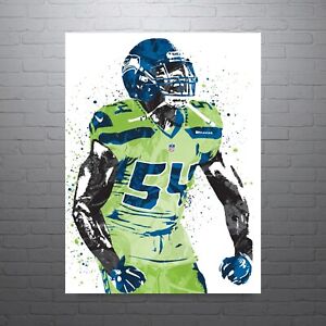Bobby Wagner Seattle Seahawks Sports Print, Man Cave-FREE US SHIPPING
