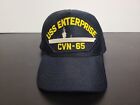 USS Enterprise CVN 65 Hat Cap Mens Blue Snap Back United States Navy Carrier