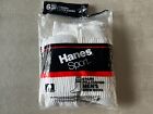 INCOMPLETE Vintage 1990s Hanes Sport Cushion Crew Socks 4 Pairs - NEW OLD STOCK