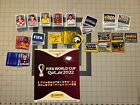 2022 Panini FIFA World Cup Qatar Sticker, Red,Blue ￼ Parallels, Stadiums + Book