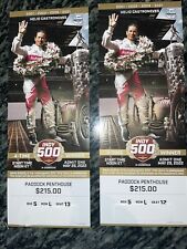 Two Premium Tickets for 2022 INDY 500 in  the PADDOCK PENTHOUSE Box 5 Row L