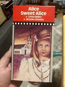 New Listing1986 BROOKE SHIELDS VHS Horror Movie from 1977 Alice Sweet Alice Video Treasures
