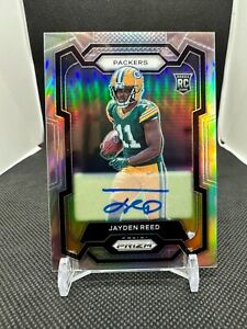 New ListingJayden Reed 2023 Panini Prizm Rookie Silver Prizm Auto Green Bay Packers RC