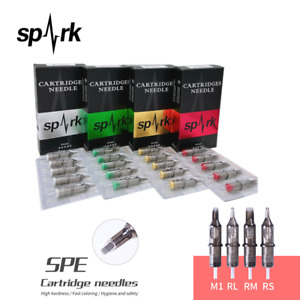 10,20,40,60,100pcs Spark Sterile Disposable Tattoo Cartridge Needles RL,RS,CM,M1