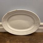Antique Large White Ironstone Meakin Bros Platter 16.5” Oval England Plant