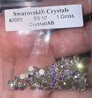 swarovski crystals flat back SS12 100 pieces Crystal/AB