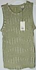 A New Day Womens Sleeveless Top Size S Crew Neck- Olive colored