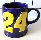 NASCAR Jeff Gordon Blue Raised Letter Signature Racing Car Sports Tea Coffee Mug