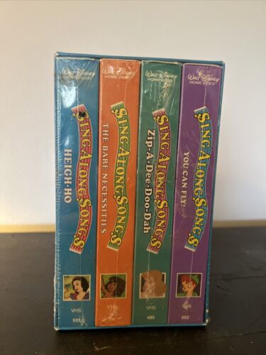 VHS Disneys Sing Along Songs - SEALED Box Set Of 4. Heigh - Ho  You Can Fly MORE