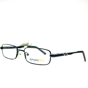 Adolfo Sport 180 Hattrick Black Rectangular Full Rim Eyeglasses 47[]16 130 mm A6