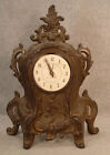 Antique Cast Iron Ornate Clock Case For Parts & Restoration Work