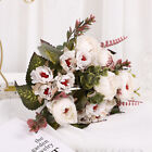 Artificial Flowers Silk Peony Bouquet Fake Rose Wedding Garden  Home Party Decor