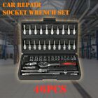 46-Piece Car Repair Ratchet Wrench Socket Tool Set METRIC/SAE 1/4