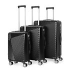 3PCS Luggage Set Travel Suitcase w/Spinner Wheel Hardside Luggage Bag 20/24/28