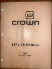 Crown FM1 Stereo Tuner Service Manual