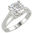 1.27 Ct Round Cut SI2/E Solitaire Diamond Engagement Ring 14K White Gold