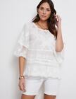US 16 Womens Tops -  Lace Trim Embroidered Top - KATIES