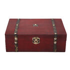 Retro Wooden Box Old Fashioned Antique Jewelry Cosmetics Storage Box With Lid