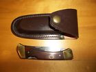 Vintage USA Imperial Frontier Double Eagle Pocket Knife 4515 With Sheath