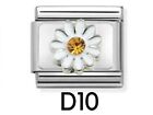 Daisy Flower Italian Charm Bracelet Link - 9mm Italian Charm Link