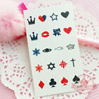 Wholesale 30 pcs Small Crown Heart Cross water proof Temporary Tattoos
