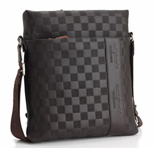 Men's Leather Crossbody Messenger Shoulder Bags Handbag Satchel Casual Day Bag