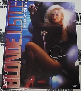 Janine Lindemulder Signed Original '93 Blonde Justice 17x22 Movie Poster BAS COA