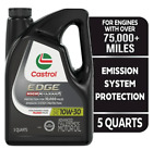 Castrol EDGE High Mileage 10W30 Advanced Full Synthetic Motor Oil 5 QT HOT SALE