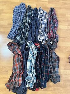 Mixed Sizes mens flannel shirt lot