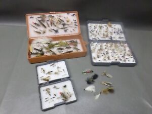 LARGE LOT OF FLY FISHING LURES - W/ BOXES - ARTIFICIAL BAIT - MIXED LOT -DENMARK