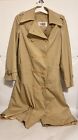 Vintage Casual Corner Khaki Belted Button Front Jacket Long Trench Coat Size 11