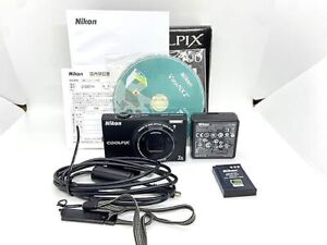 Nikon Coolpix S6100 Noble Black 16.0MP 7x Zoom Digital Camera Used From Japan