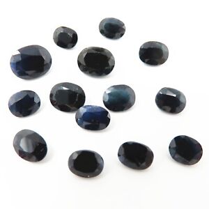 NYJEWEL 17ctw Natural Sapphire Assorted Size Oval Loose Gemstone Mixed Lot