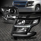 FOR 15-20 CHEVY TAHOE SUBURBAN BLACK/CLEAR CORNER LED DRL PROJECTOR HEADLIGHT (For: 2020 Chevrolet)