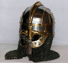 Medieval Steel Viking Vendel Helmet With Chain mail Hand Forged SCA