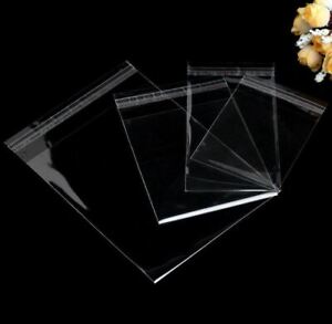 100 pcs Resealable Poly Bags Transparent OPP Bag Plastic Bags Self Adhesive Seal