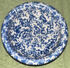 Roseville Pottery Blue Spongeware Bowl 6.25”