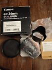 Excellent Condition CANON EOS EF 24mm F/1.4 L II With Box Now It's Canon