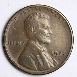 1927-S Lincoln Wheat Cent Penny CHOICE AU E164 WXTM