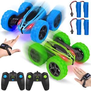 2 Pack RC Stunt Car Gesture Sensor Car 4WD High Speed 2.4GHZ Off Road Toy Cars